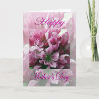 Muttertag Rosa und grüne Blume Karte