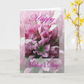 Muttertag Rosa und grüne Blume Karte (Gelbe Blume)