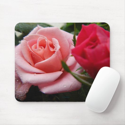 Muttertag Rosa und Rote Rose Mousepad (Mit Mouse)