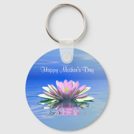 Muttertag rosa Wasserlilie Schlüsselanhänger
