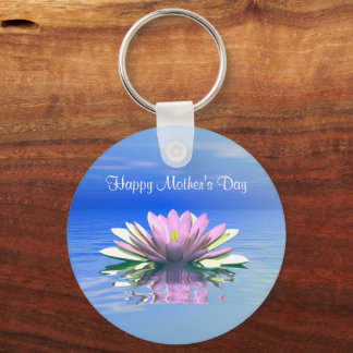 Muttertag rosa Wasserlilie Schlüsselanhänger