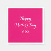 Muttertag rosa weiß, farbig Niedlich Serviette (Vorderseite)