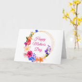 Muttertag Rosa Wildblume Karte (Gelbe Blume)