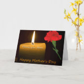 Muttertag rote Rose und Kerze  Karte (Gelbe Blume)