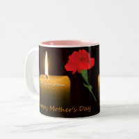 Muttertag rote Rose und Kerze