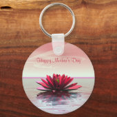 Muttertag Rote Wasserlilie Schlüsselanhänger (Vorderseite)