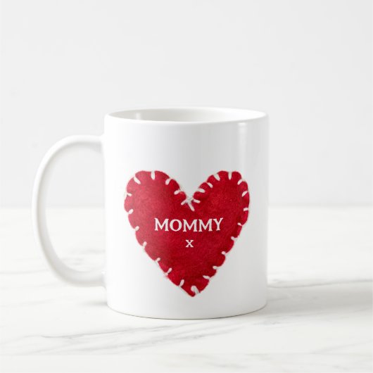 Muttertag Rotes Herz Kaffeetasse (Links)