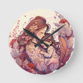 Muttertag Runde Wanduhr (Vorderseite)