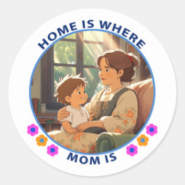 Muttertag Runder Aufkleber