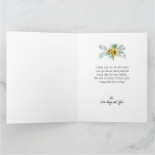 Muttertag Rustikale Sonnenblume Eukalyptus Grüne Karte (Innenseite)