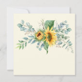 Muttertag Rustikale Sonnenblume Eukalyptus Grüne Karte (Rückseite)