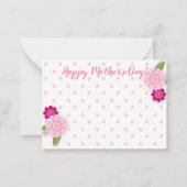 Muttertag Schöne Blumendekoration Mitteilungskarte (Rückseite)