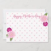 Muttertag Schöne Blumendekoration Save The Date (Rückseite)