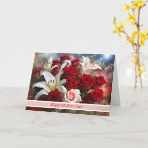 Muttertag Schönes Bouquet Blume Rose Karte