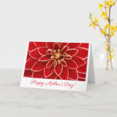 Muttertag Schönes Rotes Foto Karte (Gelbe Blume)