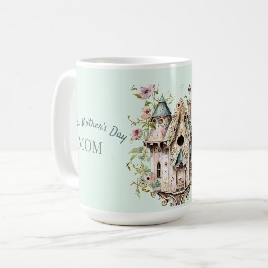 Muttertag Schönes, Viktorianisches Geburtshaus Kaffeetasse (Vorderseite Links)