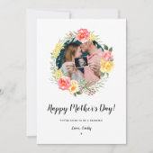 Muttertag Schwangerschaft Baby Ankündigung Blumenk (Vorderseite)