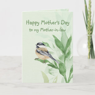 Muttertag Schwiegermutter Chickadee Garden Bird Karte