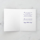Muttertag Segen Violet Blume Scripting Karte (Innenseite)