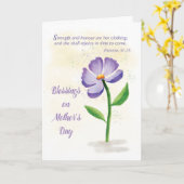 Muttertag Segen Violet Blume Scripting Karte (Gelbe Blume)