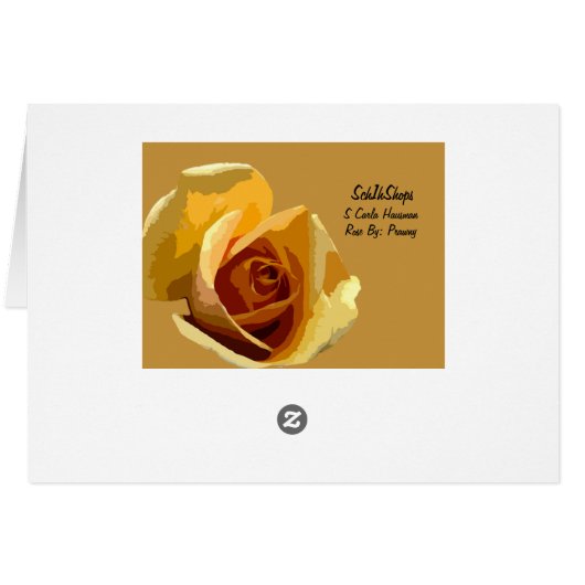 Muttertag, Single Gelbe Rose, Grußkarte (Rückseite Horizontal)