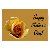 Muttertag, Single Gelbe Rose, Grußkarte (Vorderseite (Horizontal))