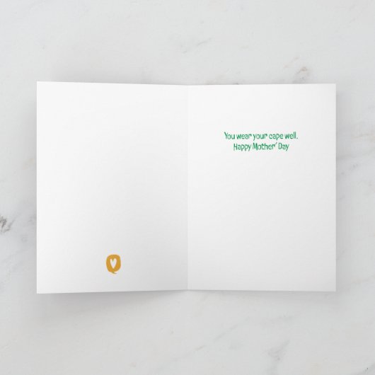 Muttertag - Single-Mütter sind Superhelden Dankeskarte (Innenseite)