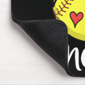 Muttertag Softball Mama Softball Mütter Day Mam Mousepad (Ecke)