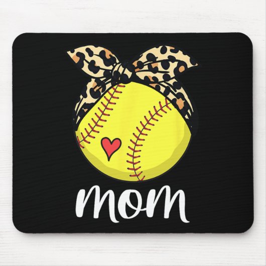 Muttertag Softball Mama Softball Mütter Day Mam Mousepad (Vorne)