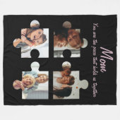 Muttertag Sondergeschenk für Mama - 4 Foto Fleecedecke (Vorderseite (Horizontal))