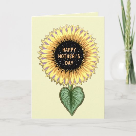 Muttertag Sonnenblume Karte (Vorderseite)
