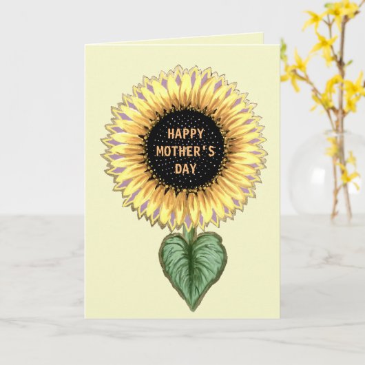 Muttertag Sonnenblume Karte (Gelbe Blume)