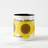 Muttertag Sonnenblume, maßgeschneiderte Tasse (Mittel)