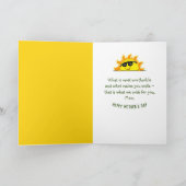 Muttertag Sonnenblume mit Sonnenbrille Karte (Innenseite)