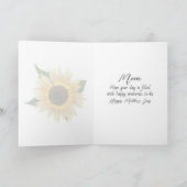 Muttertag Sonnenblumen auf Brick Karte (Innenseite)
