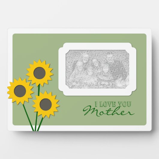 Muttertag Sonnenblumen Fotoplatte (Vorderseite)