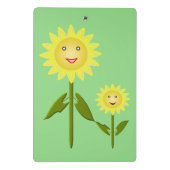 Muttertag Sonnenblumen Gemustert Mini Klemmbrett (Rückseite)