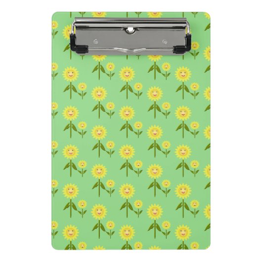 Muttertag Sonnenblumen Gemustert Mini Klemmbrett (Vorderseite)