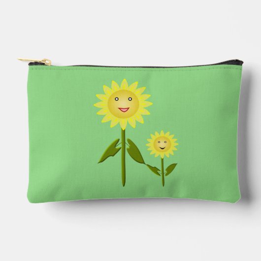 Muttertag Sonnenblumen Gemustert Zubehörtasche (Vorderseite)