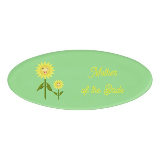Muttertag Sonnenblumen Mutter der Braut Namenschild (Vorderseite)