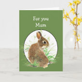Muttertag Spaß - Niedliches sonniges Kaninchen Karte (Gelbe Blume)