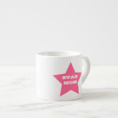 Muttertag STAR-MAMA | Pink Star Espresso Tasse (Vorderseite Rechts)
