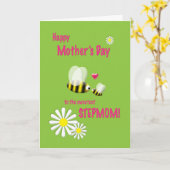 Muttertag Stepmutter beschäftigt Bienen Karte (Gelbe Blume)