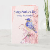 Muttertag Stepmutter Bluebird Garden Bird Karte (Vorderseite)