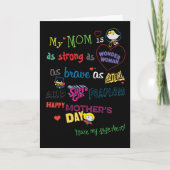 Muttertag | Strong, Brave & Fearless Karte (Vorderseite)