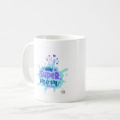 Muttertag - Super Mama Kaffeetasse (Vorderseite Links)