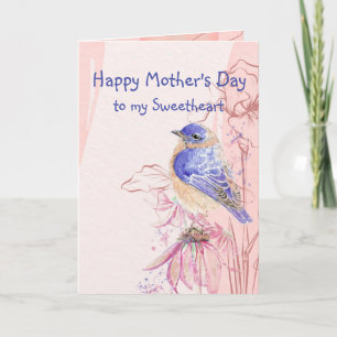 Muttertag Sweetheart Bluebird Garden Bird Karte
