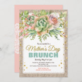 Muttertag Tee Party Brunch Blumenkohl Einladung (Vorne/Hinten)