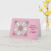 MUTTERTAG - TOCHTER - HÜBSCH IN PINK KARTE (Gelbe Blume)
