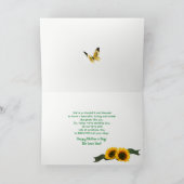 Muttertag - Tochter - Sonnenblumen und Schmetterli Karte (Innenseite)
